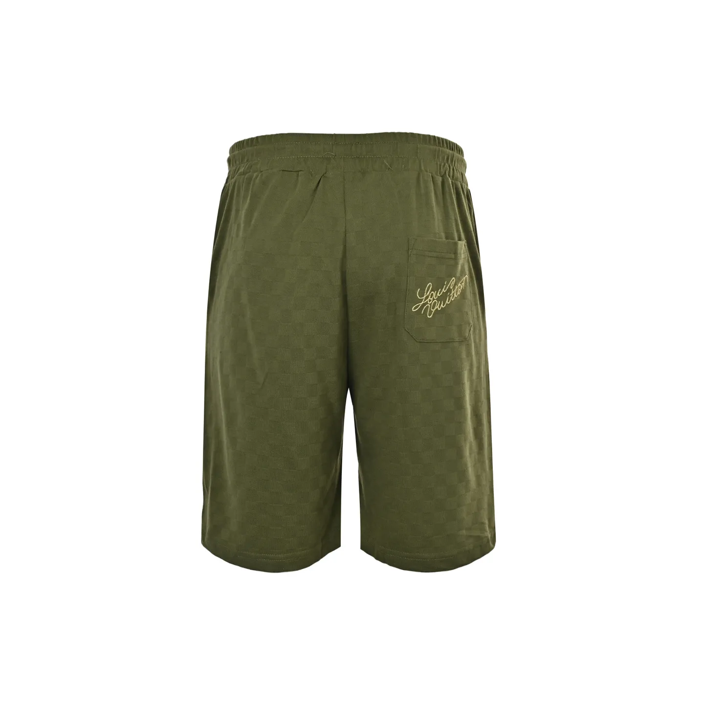 Louis Vuitton/Louis Vuitton embroidered badge checkerboard shorts
